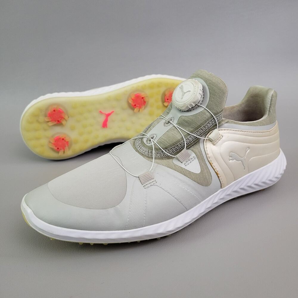 Ladies Puma Ignite Blaze Sport Disc System Golf Waterproof Shoes Grey White 8.5